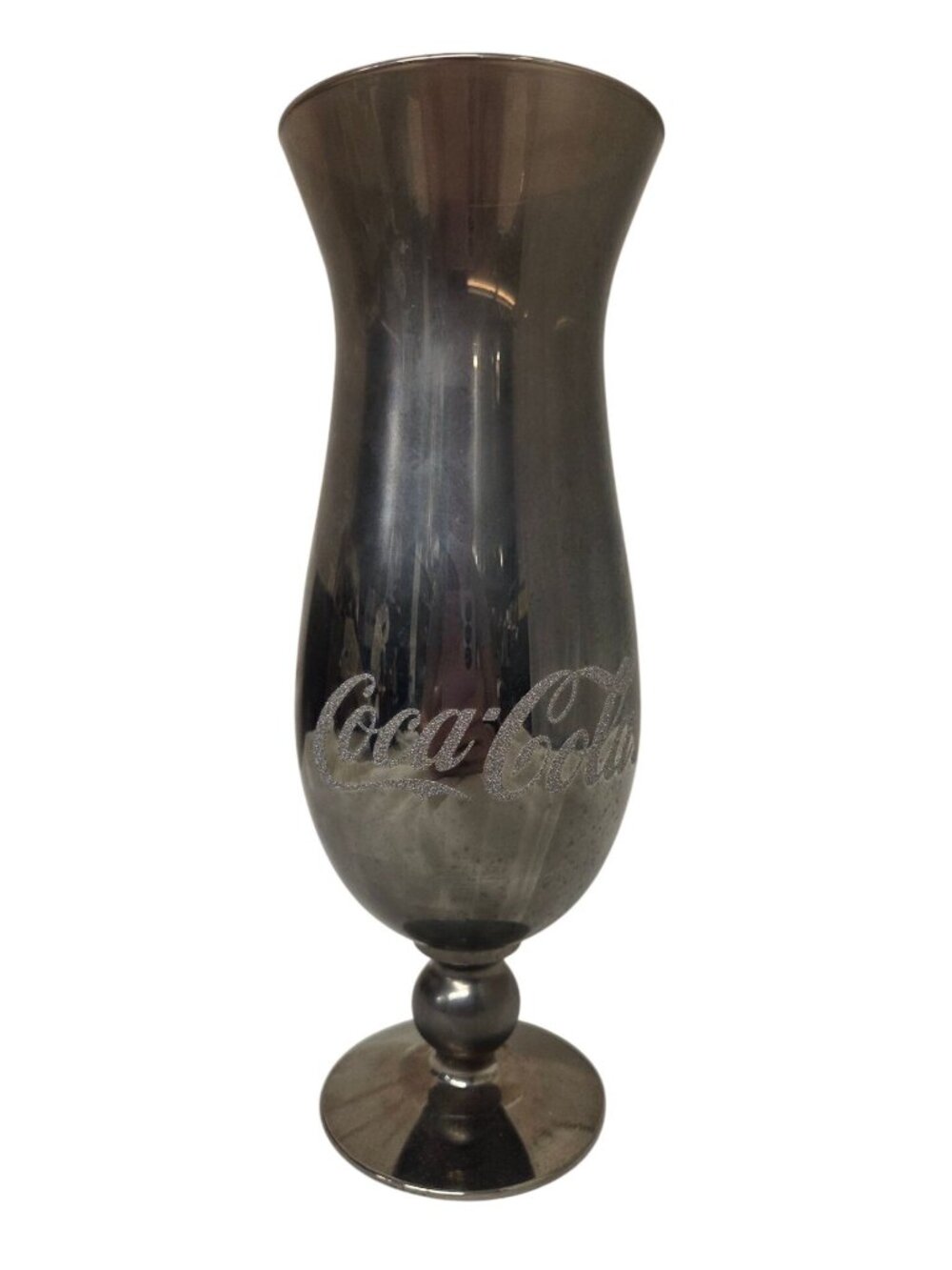 Coca-Cola 25th Annual Collectors Club 1999 Black Glass Chalice Vase